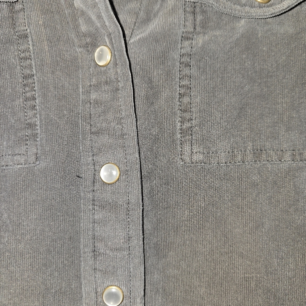The Shirt by Rochelle Behrens in Gray Corduroy - Picture 3 of 4